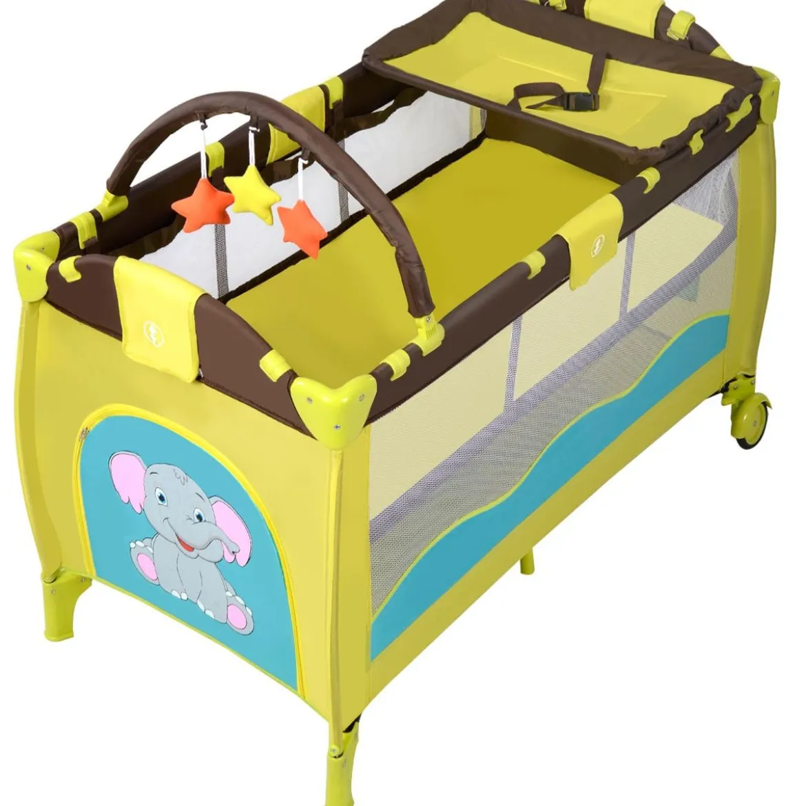 Kinderreisebett Babybett Wiege Inkl. Matratze und Zubehör