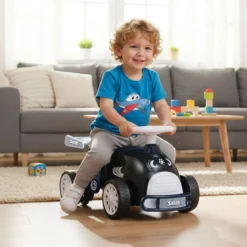 Kinder Rutschauto Fuß-zum-Boden Rutschfahrzeug mit Musik & Stauraum unter dem Sitz Kinderfahrzeug Shark