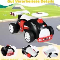 Kinder Rutschauto Fuß-zum-Boden Rutschfahrzeug mit Musik & Stauraum unter dem Sitz Kinderfahrzeug Polizei