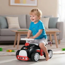 Kinder Rutschauto Fuß-zum-Boden Rutschfahrzeug mit Musik & Stauraum unter dem Sitz Kinderfahrzeug Polizei