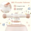 Kinder Rutschauto mit Anhänger & Licht & Stauraum unter dem Sitz Bodenrutscher Beige