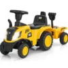 Kinder Rutschtraktor mit Abnehmbarem Anhänger & Schaufel Lauflernhilfe Lizenziertes Caterpillar-Fahrzeug