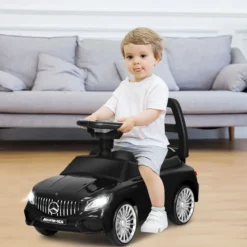 Kinder Rutsch- und Schiebe- Auto Lizenziertes Mercedes Benz Aufsitzauto 68 x 31,5 x 42,5 cm Schwarz