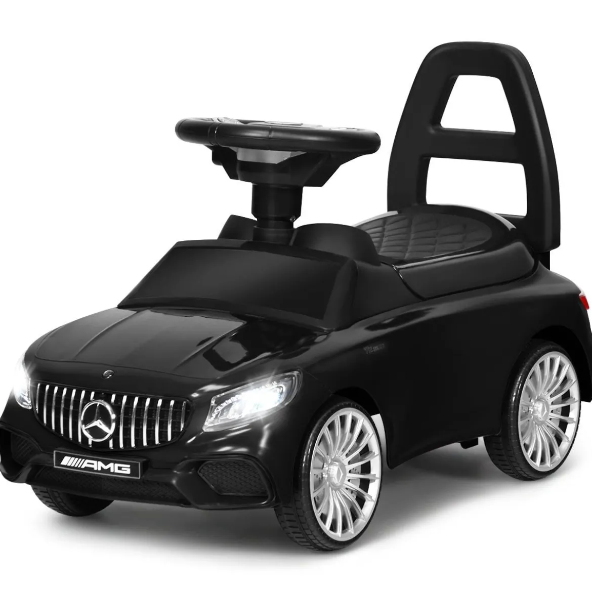 Kinder Rutsch- und Schiebe- Auto Lizenziertes Mercedes Benz Aufsitzauto 68 x 31,5 x 42,5 cm Schwarz
