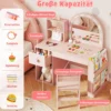 Kinder Schminktisch mit Beleuchtung Prinzessin Kinderschminktisch mit beleuchtetem Spiegel Frisiertisch Rosa