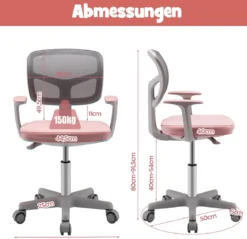Kinderschreibtisch höhenverstellbar Schülerschreibtisch mit Kinder Schreibtischstuhl für 3-10 J. Kinder