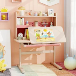 Kinderschreibtisch mit Kinderstuhl Schülerschreibtisch ergonomischer Kinderschreibtischstuhl