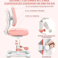 Kinderschreibtisch mit Kinderstuhl Schülerschreibtisch ergonomischer Kinderschreibtischstuhl