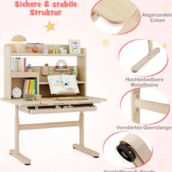 Kinderschreibtisch mit Kinderstuhl Schülerschreibtisch ergonomischer Kinderschreibtischstuhl