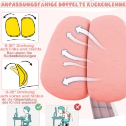 Kinderschreibtisch mit Kinderstuhl Schülerschreibtisch ergonomischer Kinderschreibtischstuhl