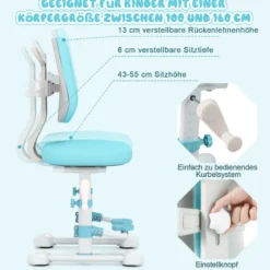 Kinderschreibtisch mit Kinderstuhl Schülerschreibtisch ergonomischer Kinderschreibtischstuhl