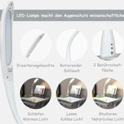 Kinderschreibtisch Neigungsverstellbar Schülerschreibtisch mit Lampe und Stuhl Farbewahl