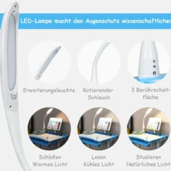 Kinderschreibtisch Neigungsverstellbar Schülerschreibtisch mit Lampe und Stuhl Farbewahl