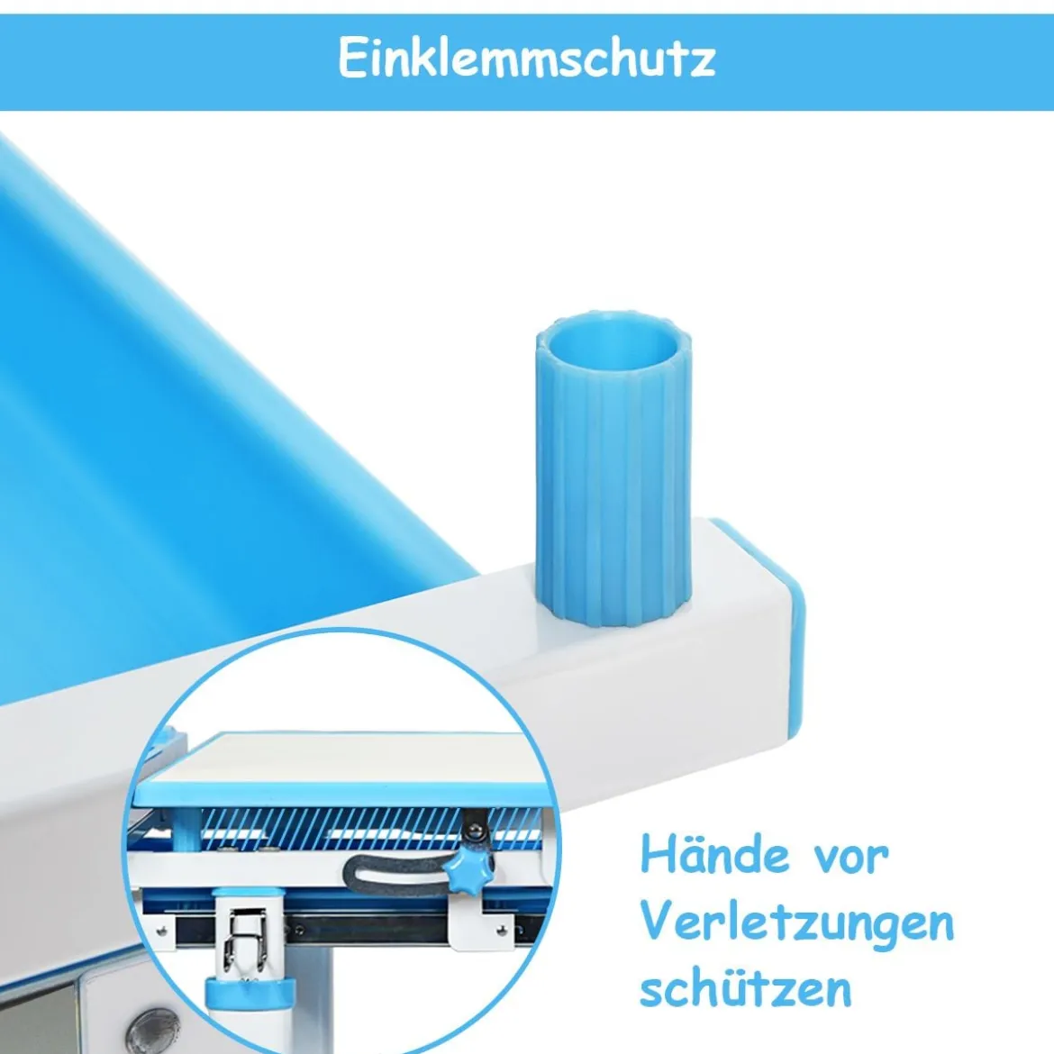 Kinderschreibtisch Neigungsverstellbar Schülerschreibtisch mit Lampe und Stuhl Farbewahl