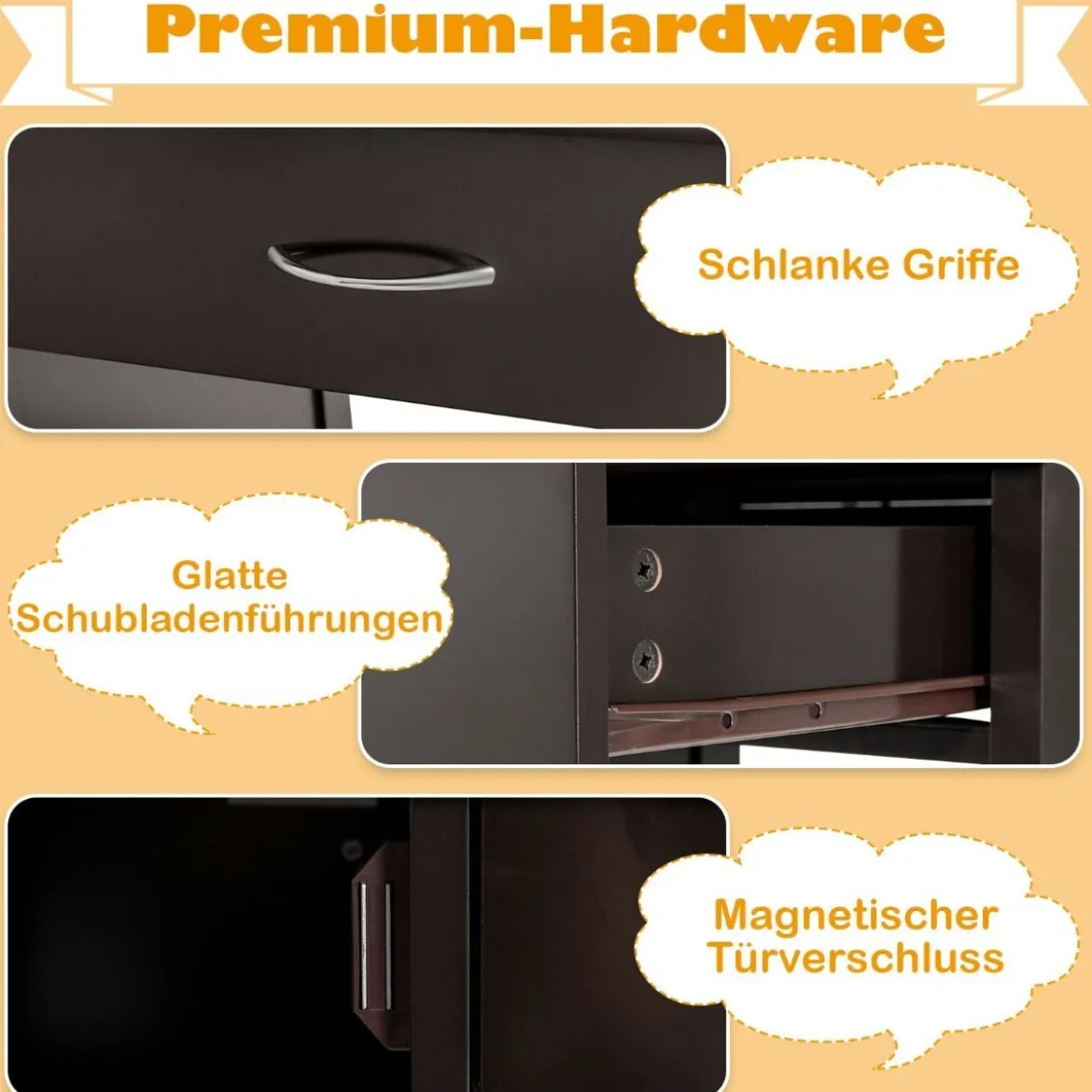 Kinderschreibtisch und Stuhl Set mit Schublade und Aufbewahrungsschränken Kindersitzgruppe Holz