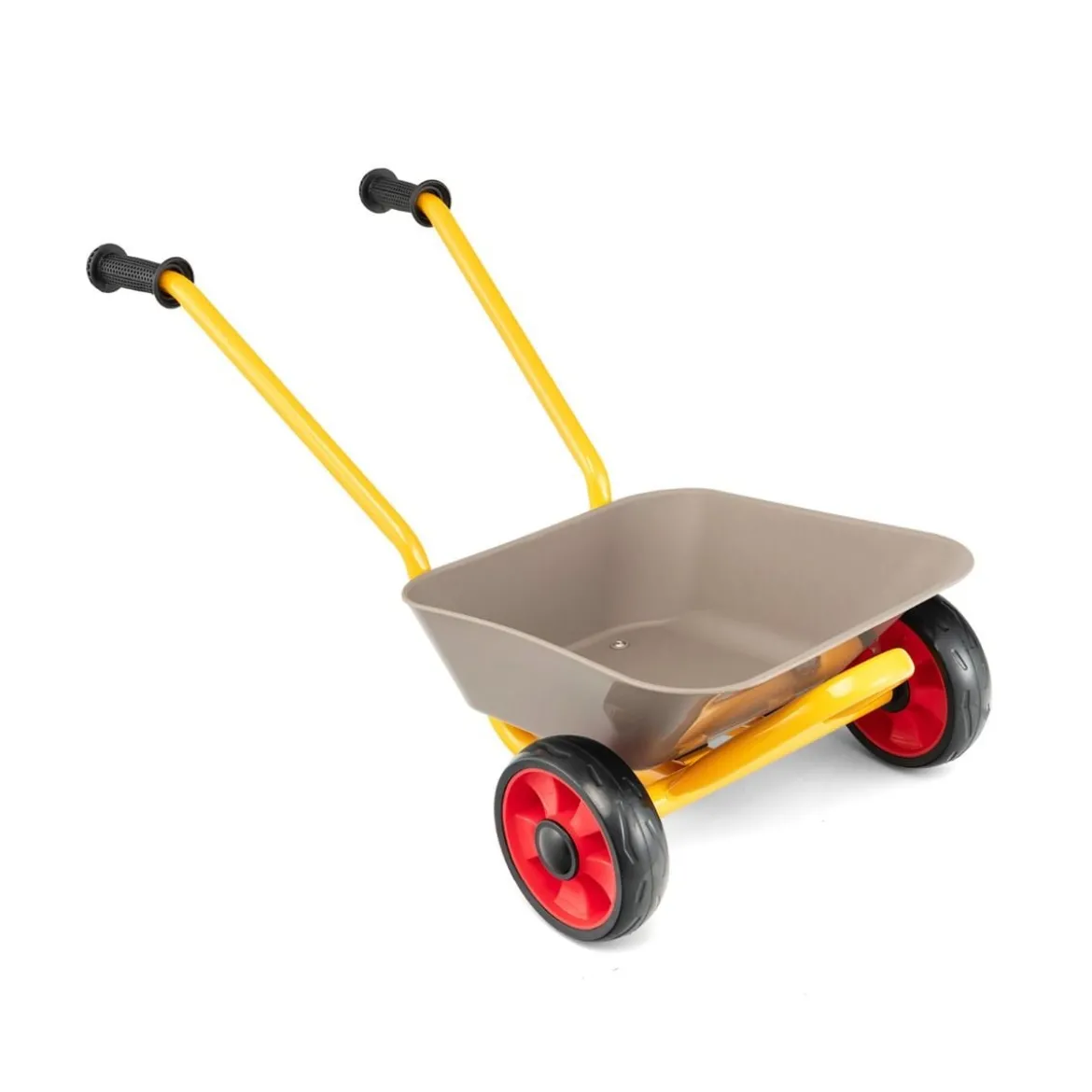 Kinder-Schubkarre mit Metallkonstruktion 2-Rad-Spielzeugwagenfür Jungen & Mädchen ab 2 J.