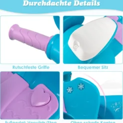 Kinder-Scooter 6V Kinderauto Batteriebetriebenes Motorrad für Kinder Beiwagen Blau