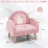 Kindersessel für Kleinkinder Kindersofa gepolstert mit Rückenlehne Rosa