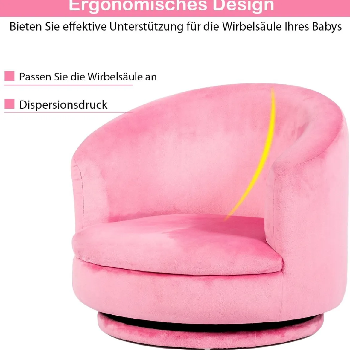 Kindersessel Kindercouch Kindersofa Drehsofa Kinder Minisofa Rosa