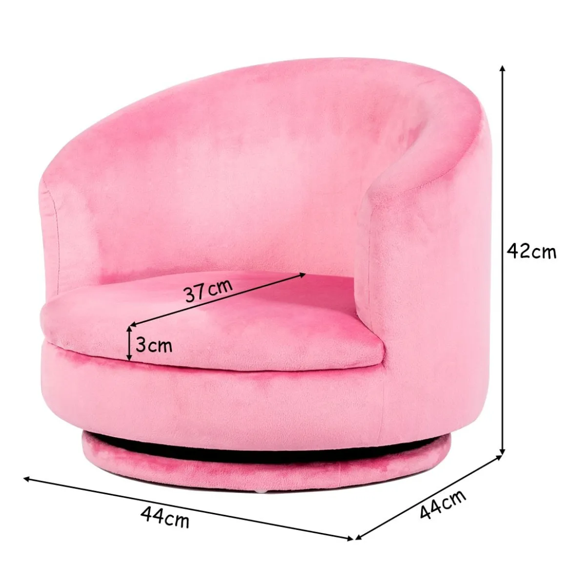 Kindersessel Kindercouch Kindersofa Drehsofa Kinder Minisofa Rosa