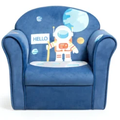 Kindersessel mit Astronauten-Motiv Kindercouch Babysessel 51 x 37,5 x 44 cm Blau