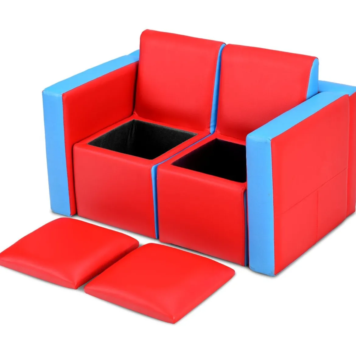 Kindersessel Set Sessel Sofa Kindersofa Kindercouch Babysessel Stuhl und Tisch Rot