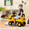 Kinder Sitzbagger mit Stauraum unter dem Sitz & Verstellbarem Eimer für 1-3-Jährige