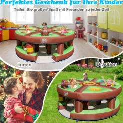 Kinderspiel Aufblasbares Hau-den-Maulwurf Spiel mit 480-W-Gebläse für Kinder 256 x 256 x 120 cm
