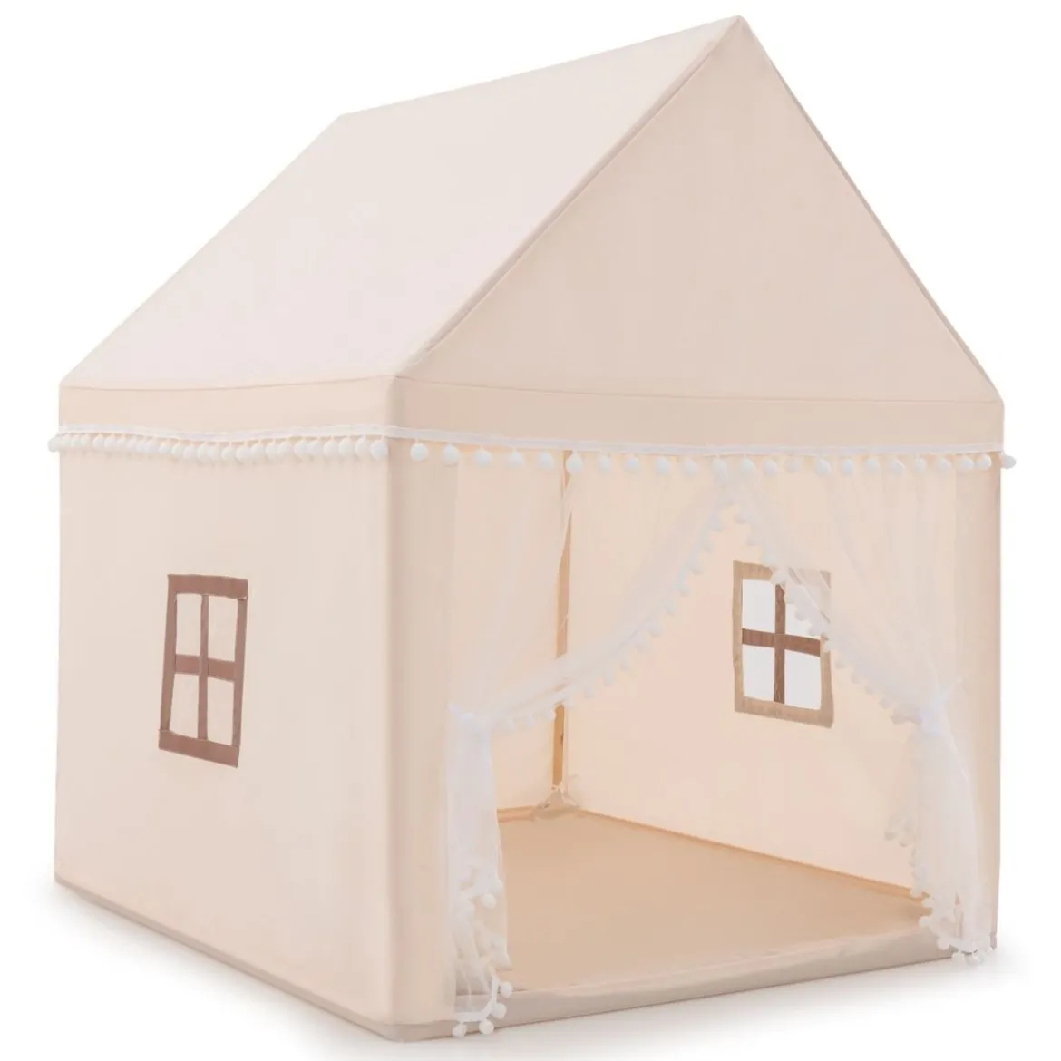 Kinderspielhaus Kinderzelt Spielhaus Prinzess Prinzessin 120 x 105 x 140 cm Beige+Braun