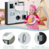 Kinderspielküche aus Holz mit Spüle und Wasserhahn & Herd mit Klickgeräuschen