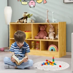 Kinder Spielzeugschrank aus Holz Kinderregal Bücherregal 111 x 30 x 61,5 cm