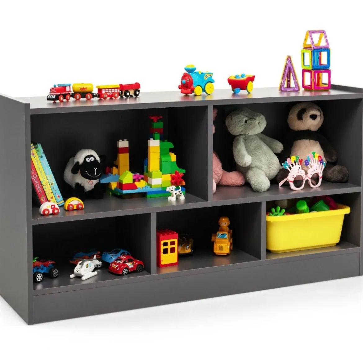 Kinder Spielzeugschrank aus Holz Kinderregal Bücherregal 111 x 30 x 61,5 cm