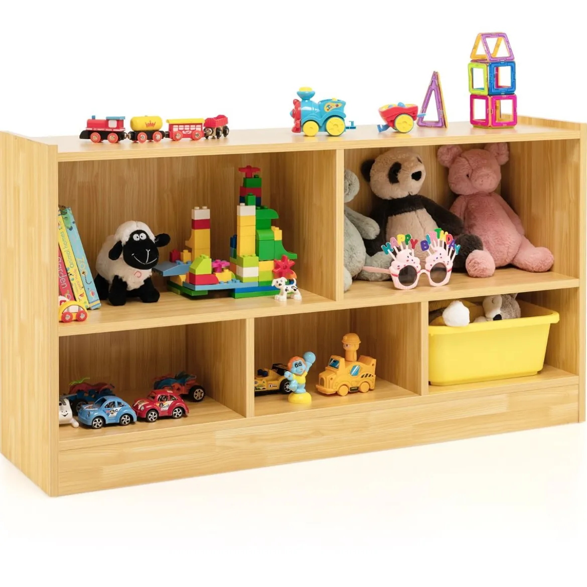Kinder Spielzeugschrank aus Holz Kinderregal Bücherregal 111 x 30 x 61,5 cm