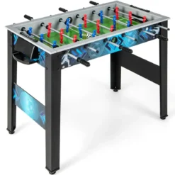 Kinder Tischkicker mit 2 Fußbällen & 18 Spielern Holz Kickertisch Tischfussball Fußballtisch