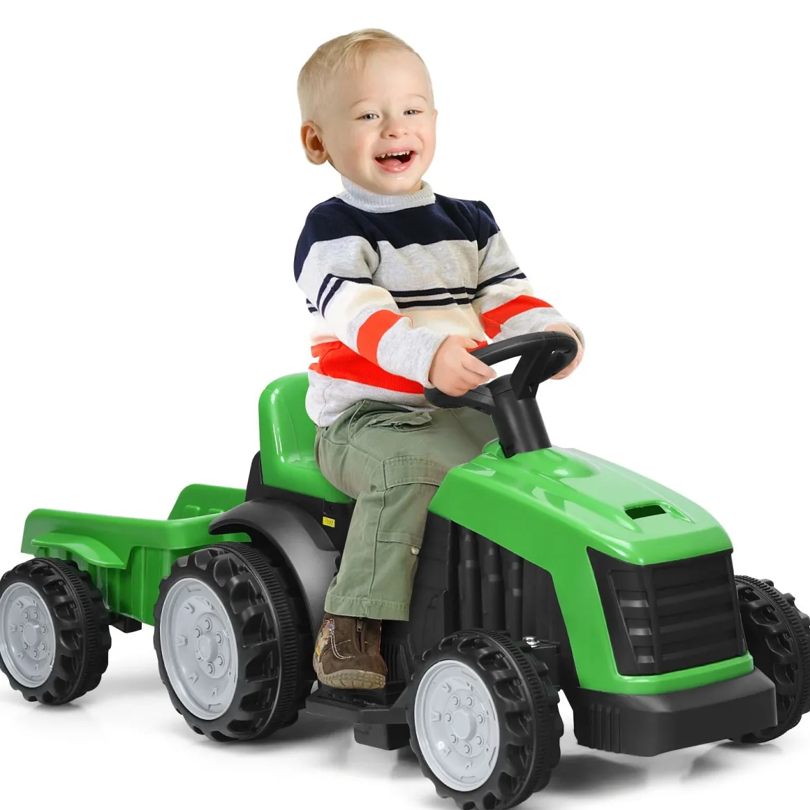 Kinder Traktor 2-Gang 6V Aufsitztraktor Kinderfahrzeug Elektroauto Grün