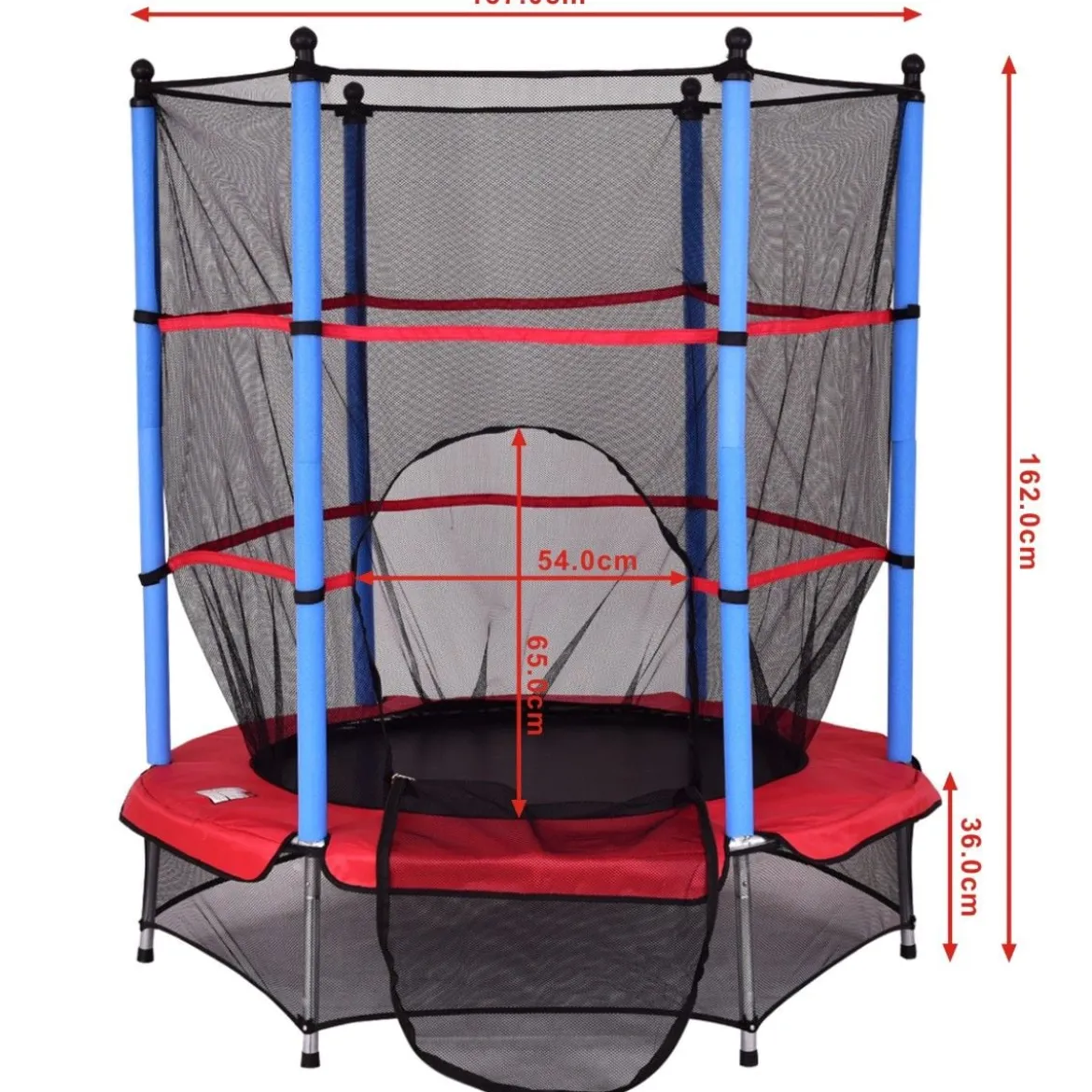 Kinder Trampolin 140 cm Gartentrampolin mit Sicherheitsnetz Sicherheitsrampolin