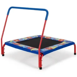 Kinder-Trampolin Mini Trampolin Fitness Trampolin mit Griff 95,5 x 99 x 87,5 cm Blau