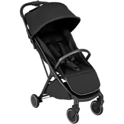 Kinderwagen klappbar Reisebuggy mit Liegefunktion Kinderbuggy tragbar mit verstellbarer Rückenlehne Schwarz