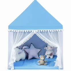 Kinderzelt Spielhaus Kinderspielhaus Prinzess Prinzessin Kinderspielzelt Blau