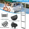 Klappbare Ausziehbare Schwimmplattform-Leiter mit Rutschfesten Stufen 40,5 x 31 cm