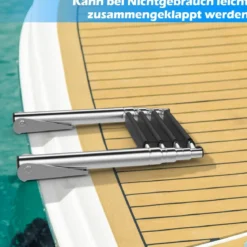 Klappbare Ausziehbare Schwimmplattform-Leiter mit Rutschfesten Stufen 40,5 x 31 cm