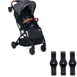 Klappbare Kinderwagen mit Regenschutz & Verstellbarem Rückenlehne & Verdeck+Verbindungsstücke
