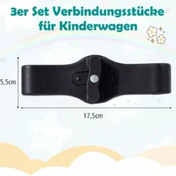 Klappbare Kinderwagen mit Regenschutz & Verstellbarem Rückenlehne & Verdeck+Verbindungsstücke