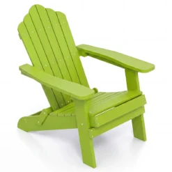 Klappbarer Adirondack Stuhl Wetterfester Adirondack Chair aus Kunststoff Gartensessel