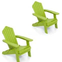 Klappbarer Adirondack Stuhl Wetterfester Adirondack Chair aus Kunststoff Gartensessel