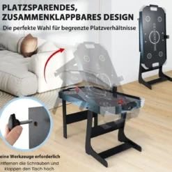 Klappbarer Airhockey Tisch mit LED-Anzeige & 12V-Motor Elektrischer Lufthockey Tisch