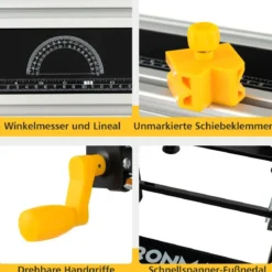 Klappbarer Arbeitstisch mit 8 verschiebbaren Klemmen & 7-stufiger Höhen 100 Kg Traglast