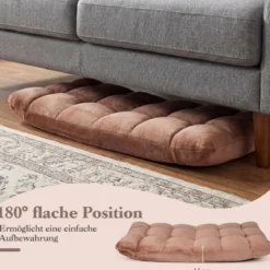 Klappbarer Bodenstuhl Bodensessel mit Verstellbarer Rückenlehne & Hochdichtem Schaumstoff Farbe wählbar