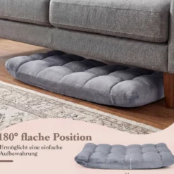 Klappbarer Bodenstuhl Bodensessel mit Verstellbarer Rückenlehne & Hochdichtem Schaumstoff Farbe wählbar