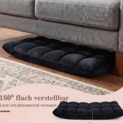 Klappbarer Bodenstuhl Bodensessel mit Verstellbarer Rückenlehne & Hochdichtem Schaumstoff 66,5 x 53 x 53 cm